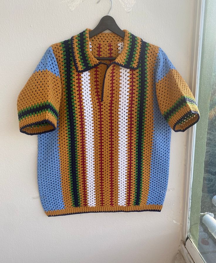 MerlaDesigns Shirt, Unisex Shirt, Vintage Crochet Shirt, Crochet Shirt, Vintage Crochet Shirt, Crochet Shirt For Men, Crochet Overshirt